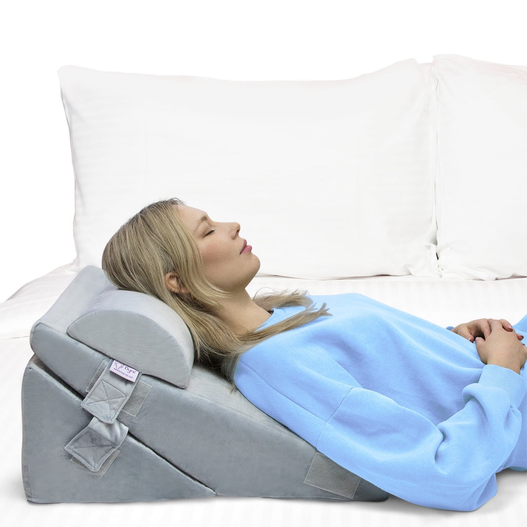 Amazon Half Moon Pillow Neck Folding Bed Wedge Pillow (with Half